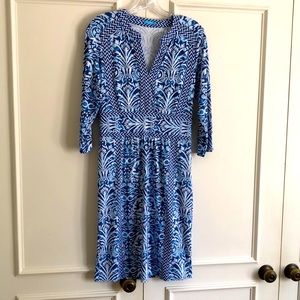 J McLaughlins Lola Dress Small, 3/4 sleeves